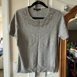 Zac Posen for Brooks Brothers Beaded Italian Wool Cashmere Sweater